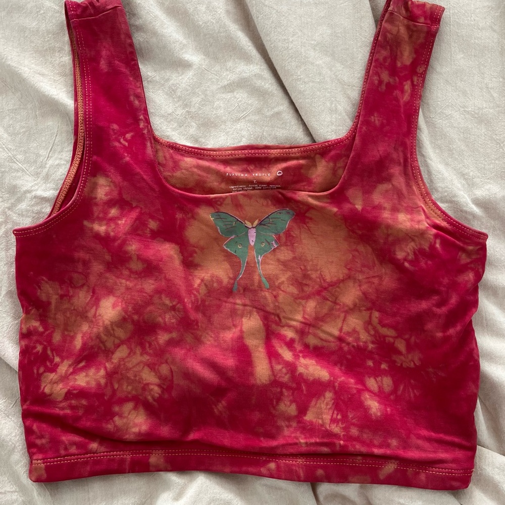 overdyed Purusha People Luna Moth square neck bra top (NEW)
